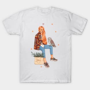 The Girl and the Owl T-Shirt